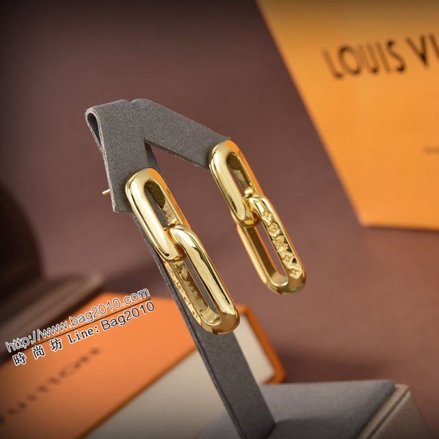 Louis Vuitton新款飾品 路易威登雙環耳釘 LV老花耳環耳吊  zglv1966